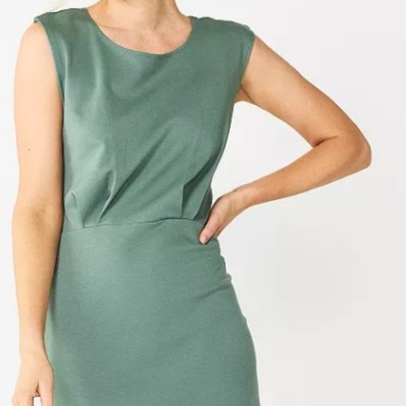 Women's Nine West Cap Sleeve Ponte Sheath Dress - Picture 1 of 8